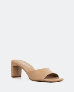 Mid Heels|Mules-L'INTERVALLE Visalia Camel Leather