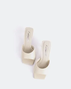 Mid Heels|Mules-L'INTERVALLE Visalia Off White Naplack