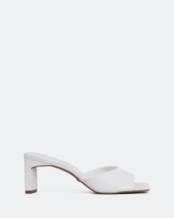Mid Heels|Mules-L'INTERVALLE Visalia White Leather