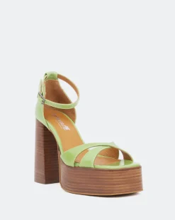 Platform-L'INTERVALLE Vixen Green Leather