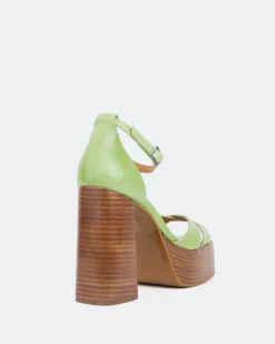 Platform-L'INTERVALLE Vixen Green Leather
