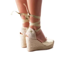 Espadrilles-L'INTERVALLE Volta Gold Canvas
