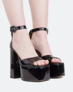 Platform-L'INTERVALLE Walton Black Patent/Vernis Noir