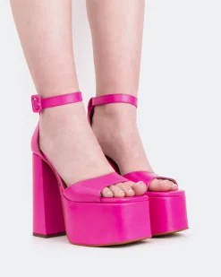 Platform-L'INTERVALLE Walton Pink Leather/Cuir Rose