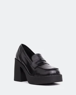 Platforms|Loafers-L'INTERVALLE Weezer Black Leather