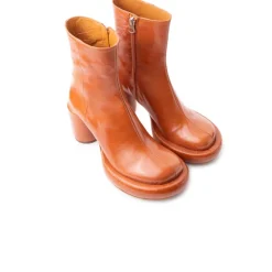 Ankle Boots-L'INTERVALLE Weston Burnt Orange Leather