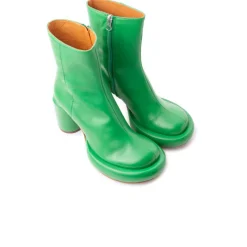 Ankle Boots-L'INTERVALLE Weston Green Leather