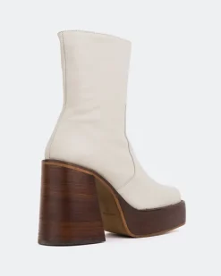 Platform|Ankle Boots-L'INTERVALLE Wicked Off White Leather