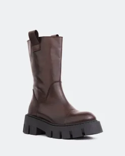 Ankle Boots-L'INTERVALLE Winnipeg Brown Leather