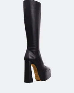 Platform|Tall Boots-L'INTERVALLE Yaroslav Black Leather