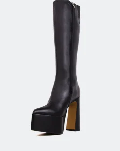 Platform|Tall Boots-L'INTERVALLE Yaroslav Black Leather