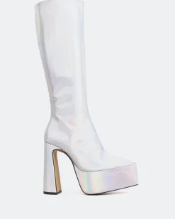 Platform|Tall Boots-L'INTERVALLE Yaroslav Silver Mirror
