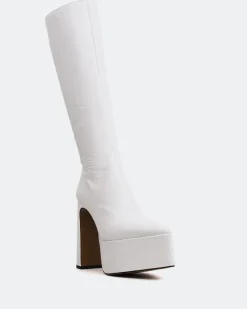 Platform|Tall Boots-L'INTERVALLE Yaroslav White Leather