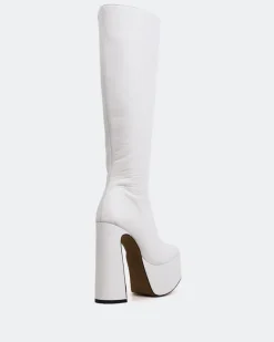 Platform|Tall Boots-L'INTERVALLE Yaroslav White Leather