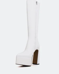Platform|Tall Boots-L'INTERVALLE Yaroslav White Leather