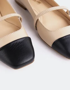 Ballerinas-L'INTERVALLE Yarrow Black.Nude Leather