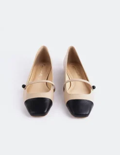 Ballerinas-L'INTERVALLE Yarrow Black.Nude Leather