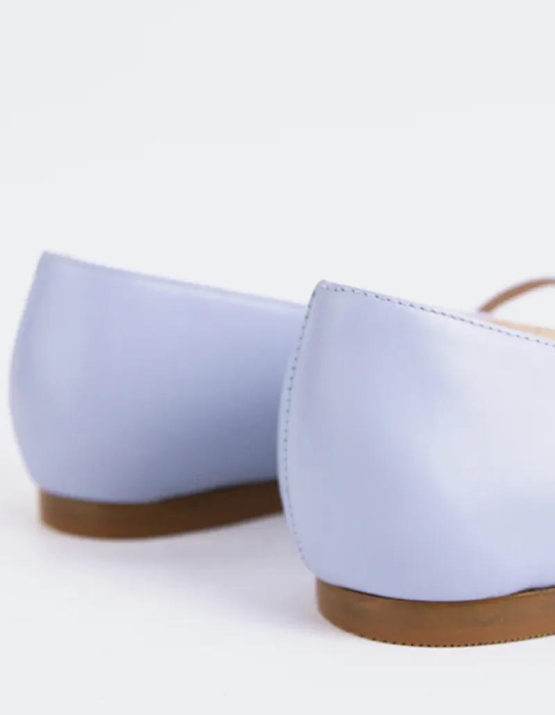Ballerinas-L'INTERVALLE Yarrow Off Wht.Blue Leather