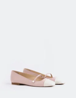 Ballerinas-L'INTERVALLE Yarrow Off Wht.Pink Leather