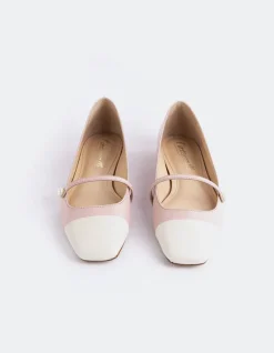 Ballerinas-L'INTERVALLE Yarrow Off Wht.Pink Leather
