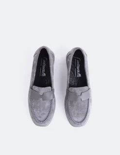 Loafers-L'INTERVALLE Yasmin Grey Suede