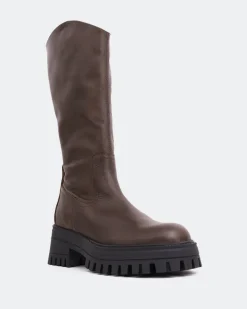 Tall Boots-L'INTERVALLE Zadir Brown Leather
