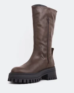 Tall Boots-L'INTERVALLE Zadir Brown Leather