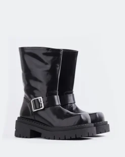 Ankle Boots-L'INTERVALLE Zaka Black Leather