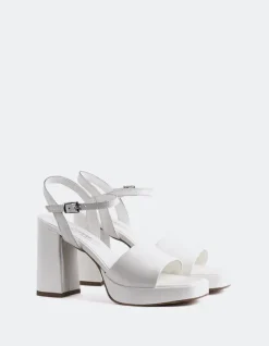 Platform|High Heels-L'INTERVALLE Zografou White Naplack