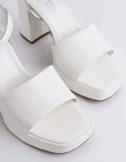 Platform|High Heels-L'INTERVALLE Zografou White Naplack
