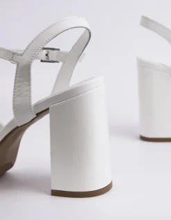 Platform|High Heels-L'INTERVALLE Zografou White Naplack