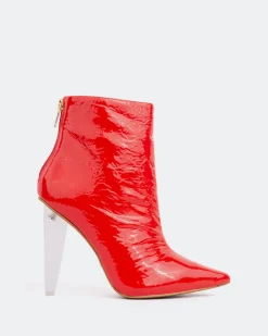 Ankle Boots-L'INTERVALLE Zoi Red Naplack