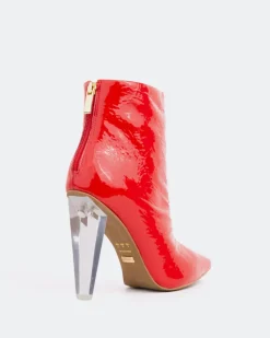 Ankle Boots-L'INTERVALLE Zoi Red Naplack