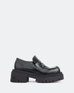 Loafers-L'INTERVALLE Zolian Green Leather