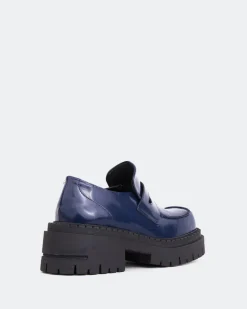 Loafers-L'INTERVALLE Zolian Navy Leather
