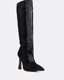 Tall Boots-L'INTERVALLE Zuri Black Sequins