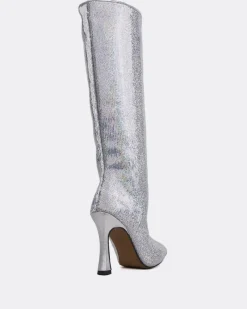 Tall Boots-L'INTERVALLE Zuri Silver Sequins