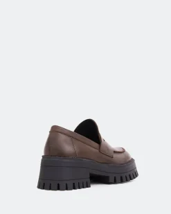 Loafers-L'INTERVALLE Zuta Brown Leather